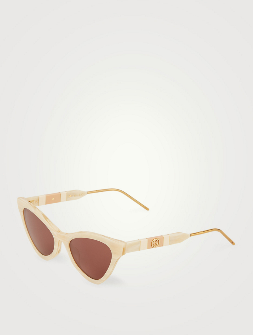 gucci white cat eye sunglasses