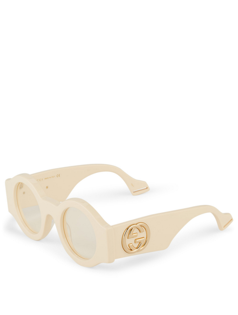 gucci round acetate optical glasses