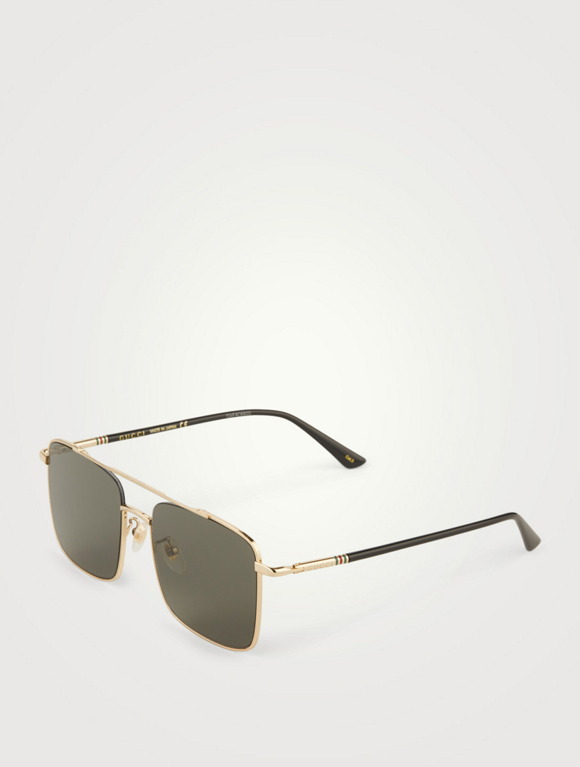 GUCCI Square Aviator Sunglasses | Holt 