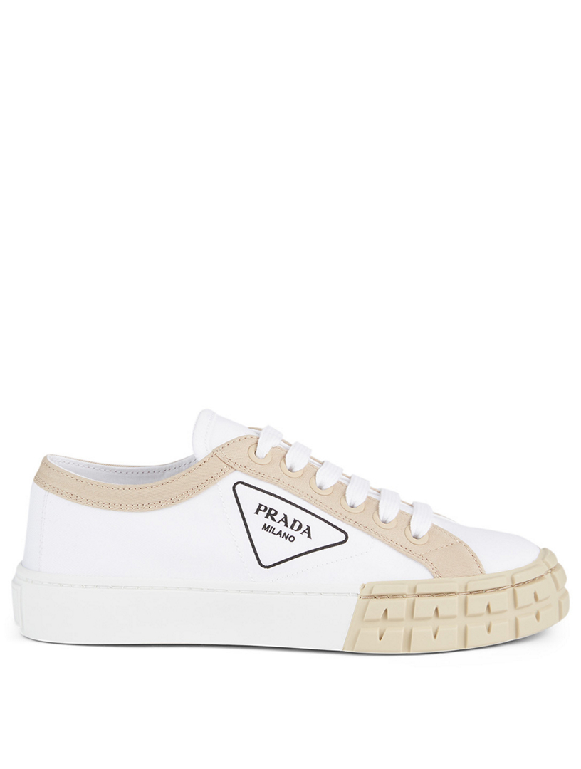 PRADA Sneakers en gabardine à logo 