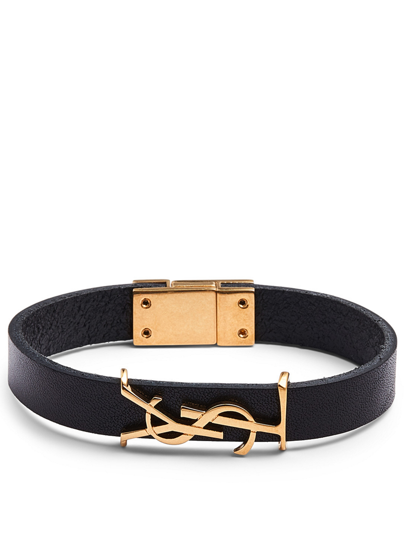 SAINT LAURENT Opyum YSL Monogram Leather Bracelet | Holt Renfrew Canada