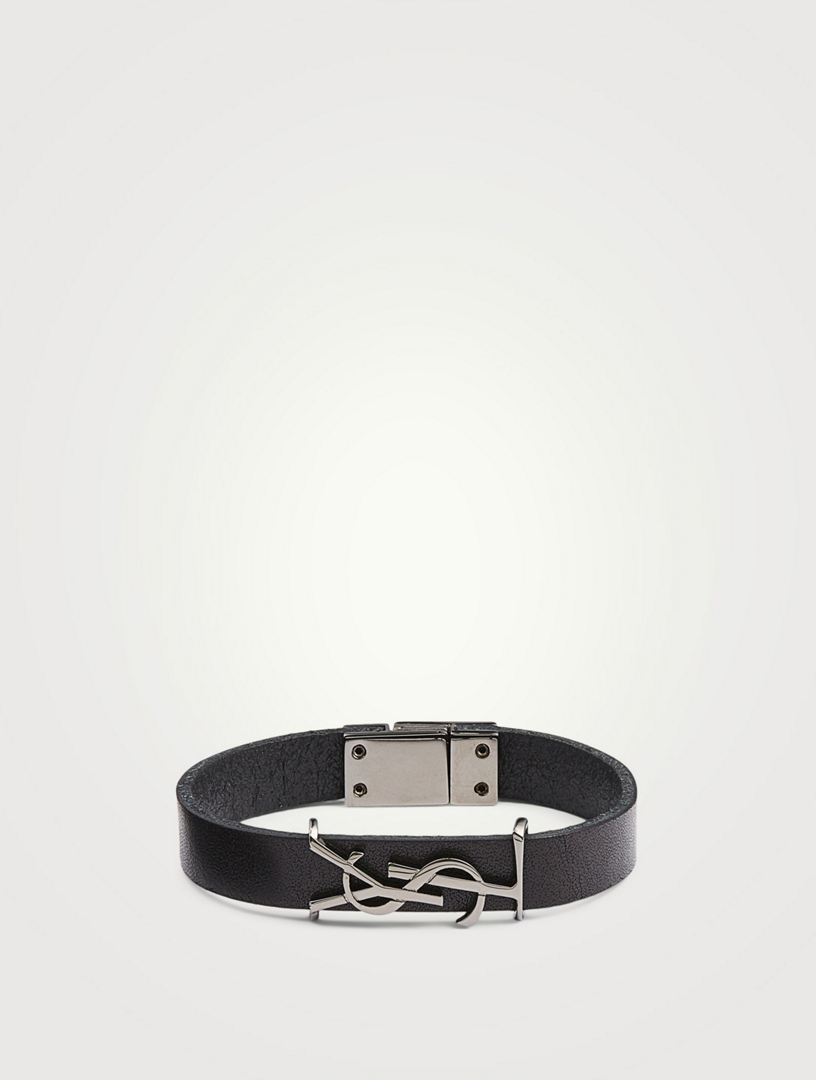 SAINT LAURENT Opyum YSL Monogram Leather Bracelet | Holt Renfrew Canada