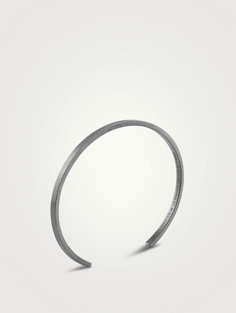 LE GRAMME 7g Brushed Black Sterling Silver Ribbon Bracelet | Holt