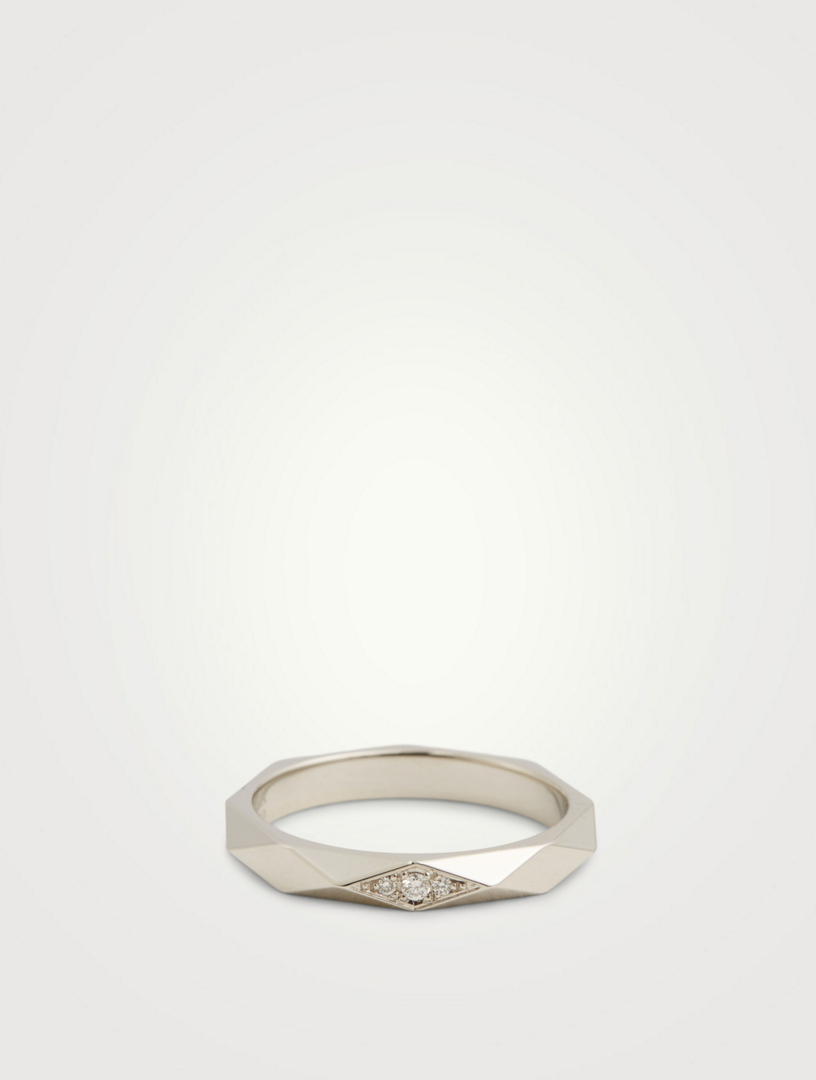 BOUCHERON Small Radiant Edition Quatre White Gold Ring With