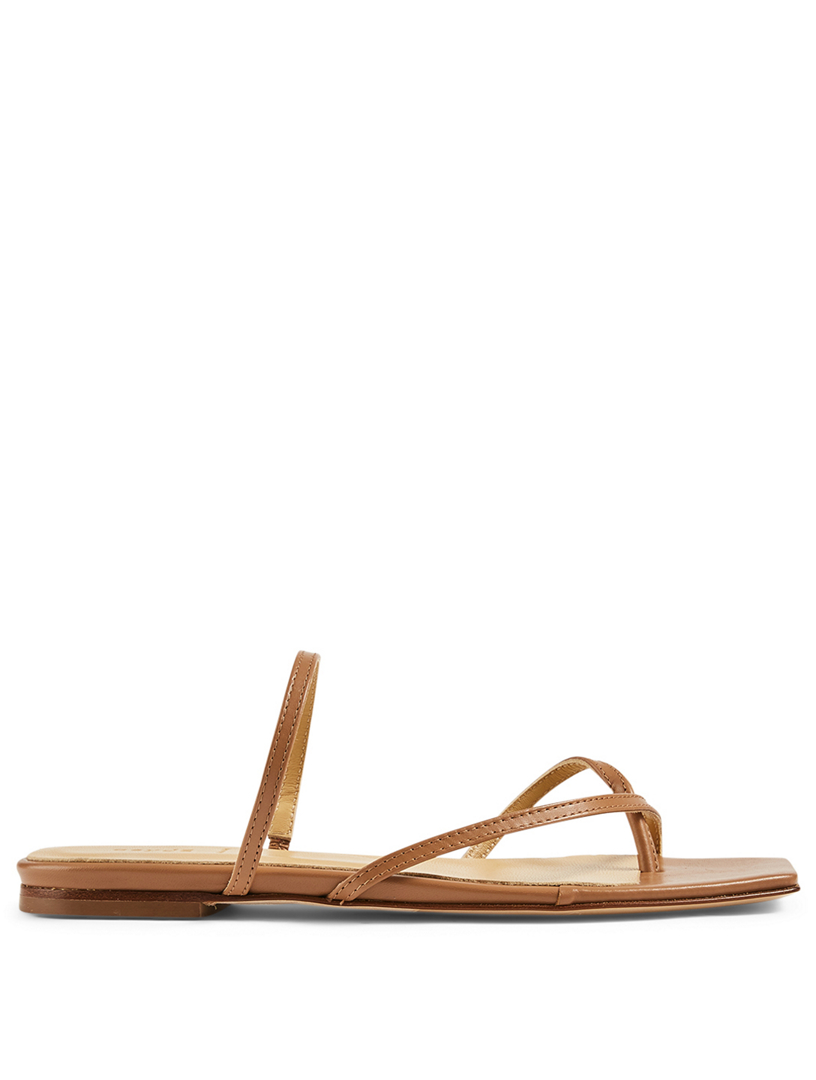aeyde marina leather slides