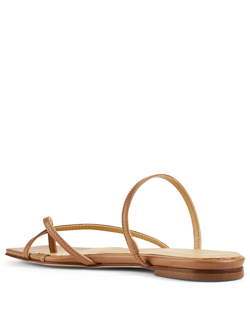 aeyde marina leather slides