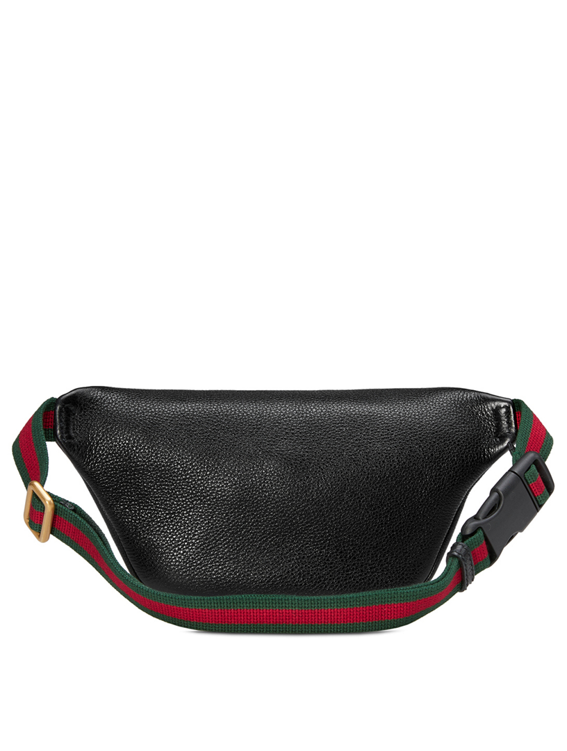 gucci print leather belt bag price