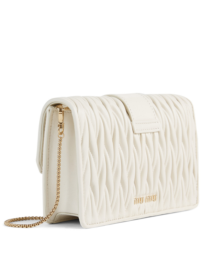 MIU MIU Matelassé Leather Clutch Bag With Jewel Buckle Holt Renfrew