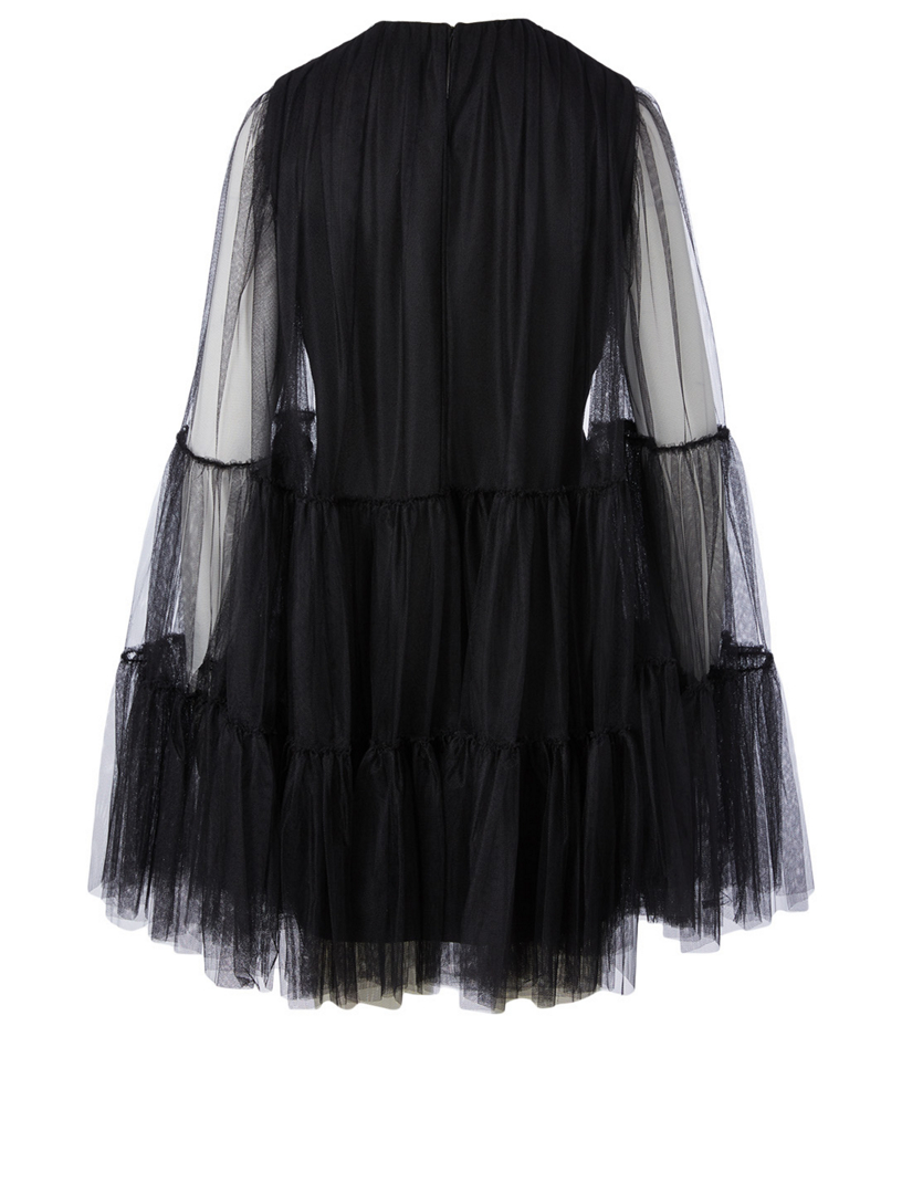 GIAMBATTISTA VALLI Tulle-Sleeve Mini Dress | Holt Renfrew Canada
