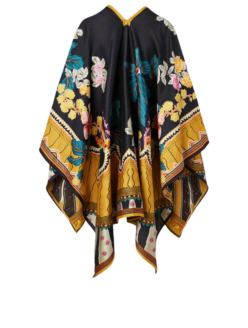 Etro Jacquard Cape In Garden Of Eden Print Holt Renfrew Canada