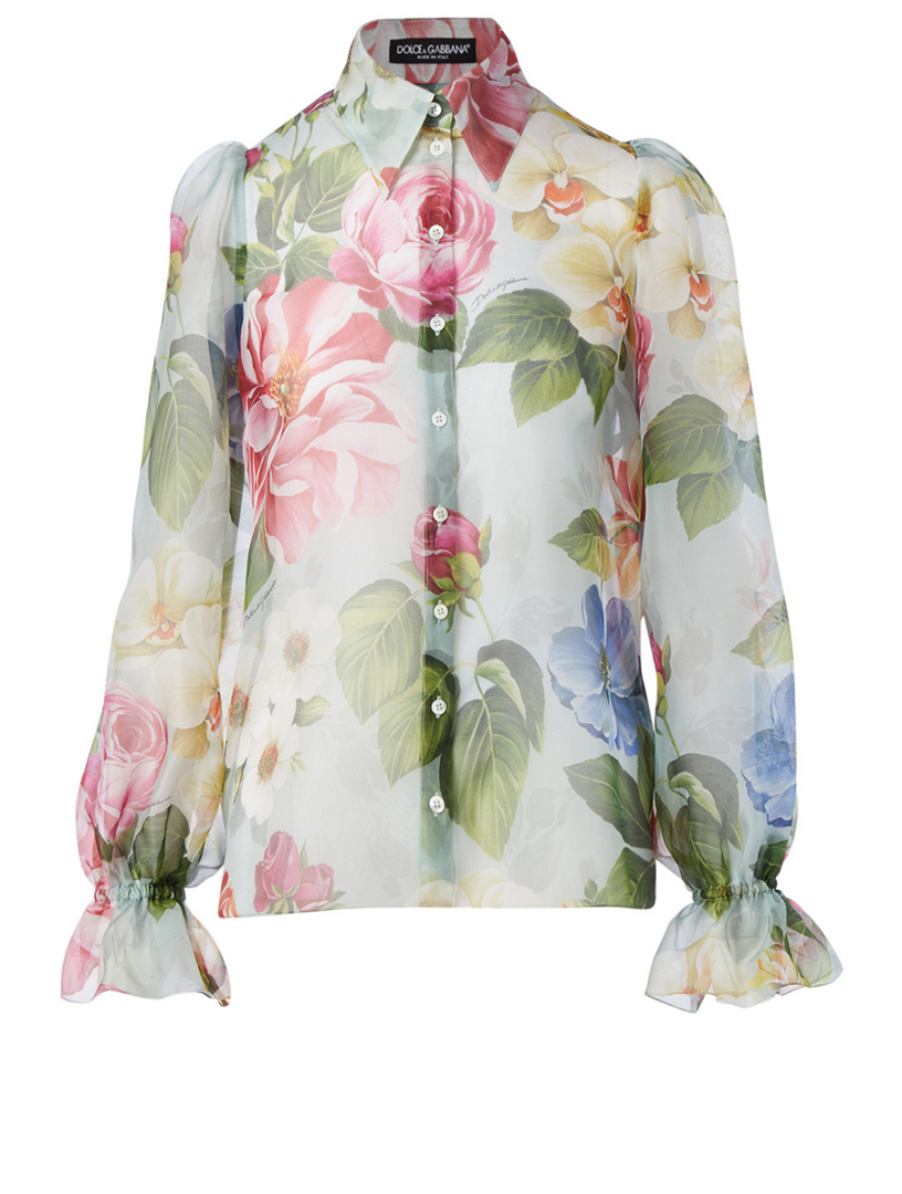 DOLCE \u0026 GABBANA Silk Sheer Blouse In 