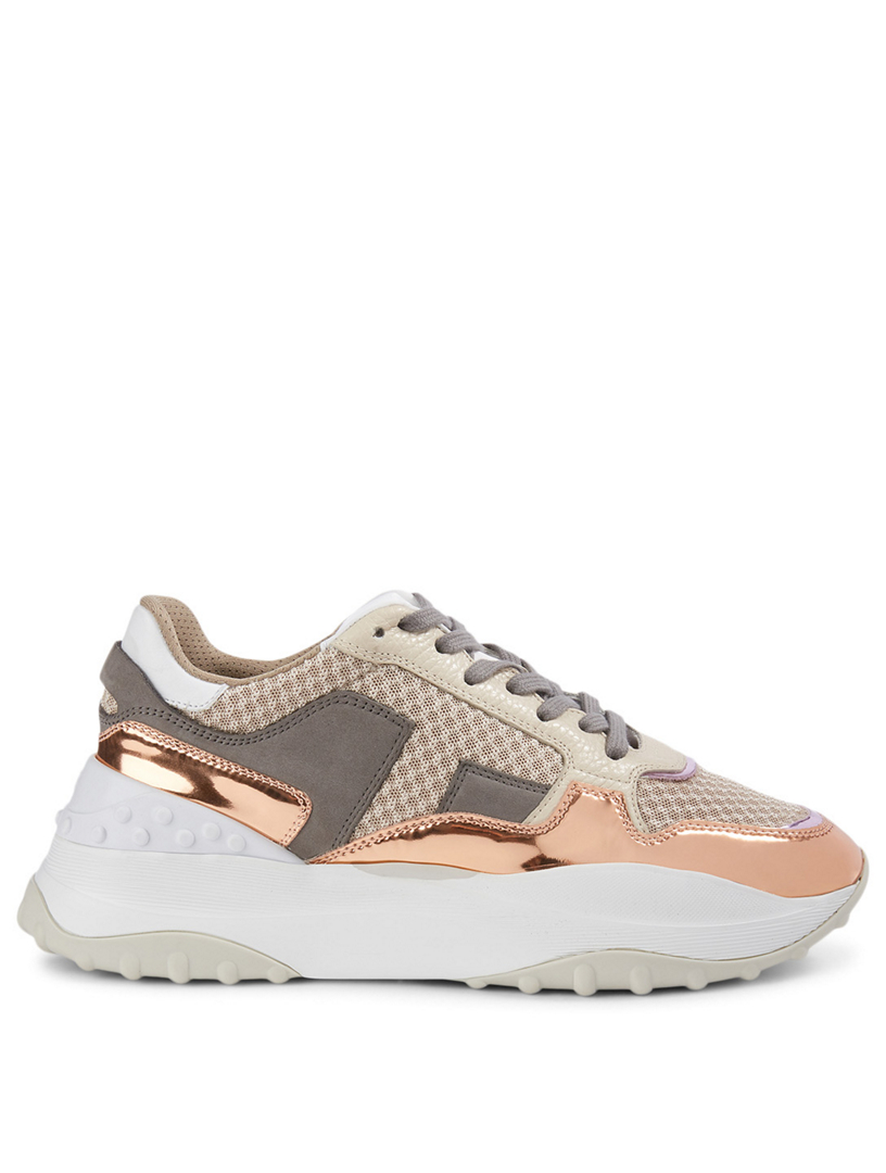 Tod S Mesh And Metallic Sneakers Holt Renfrew