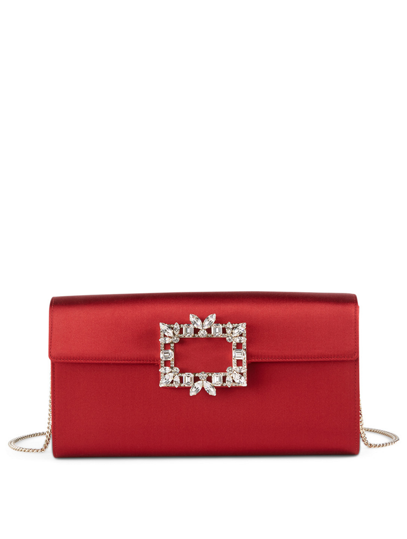 ROGER VIVIER Broche Vivier Satin Envelope Flap Bag | Holt Renfrew Canada