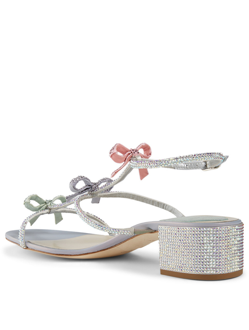 rene caovilla caterina embellished satin sandals