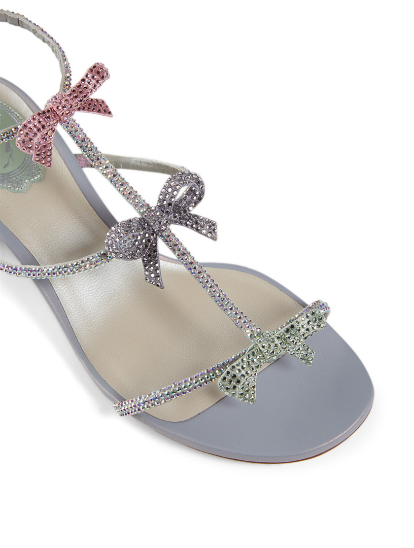 rene caovilla caterina embellished satin sandals