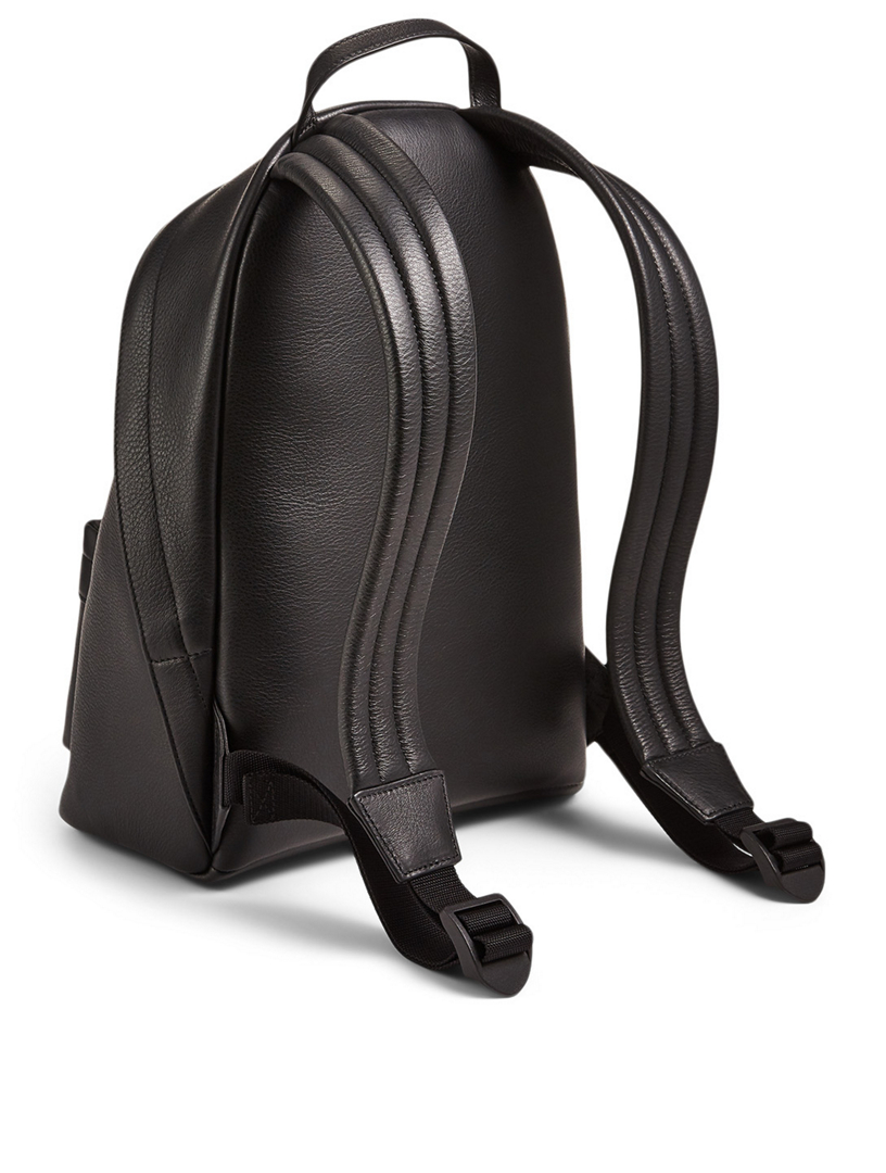 small leather backpack