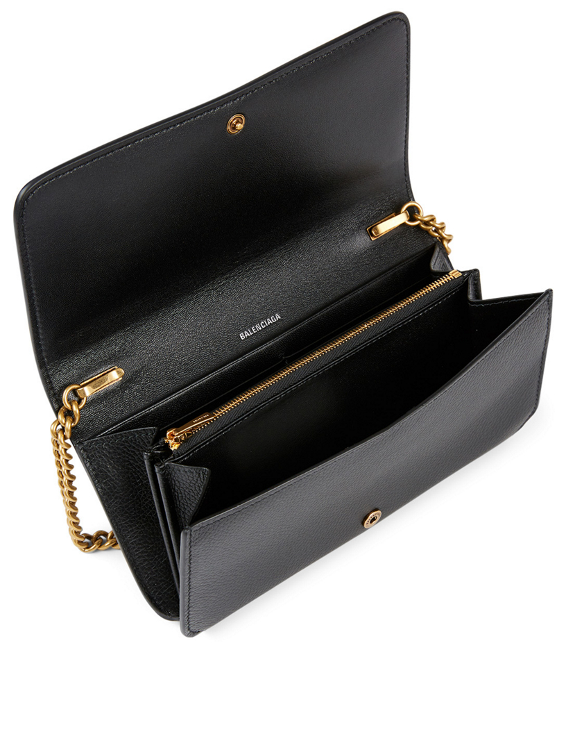 BALENCIAGA Cash Leather Chain Wallet Bag | Holt Renfrew Canada