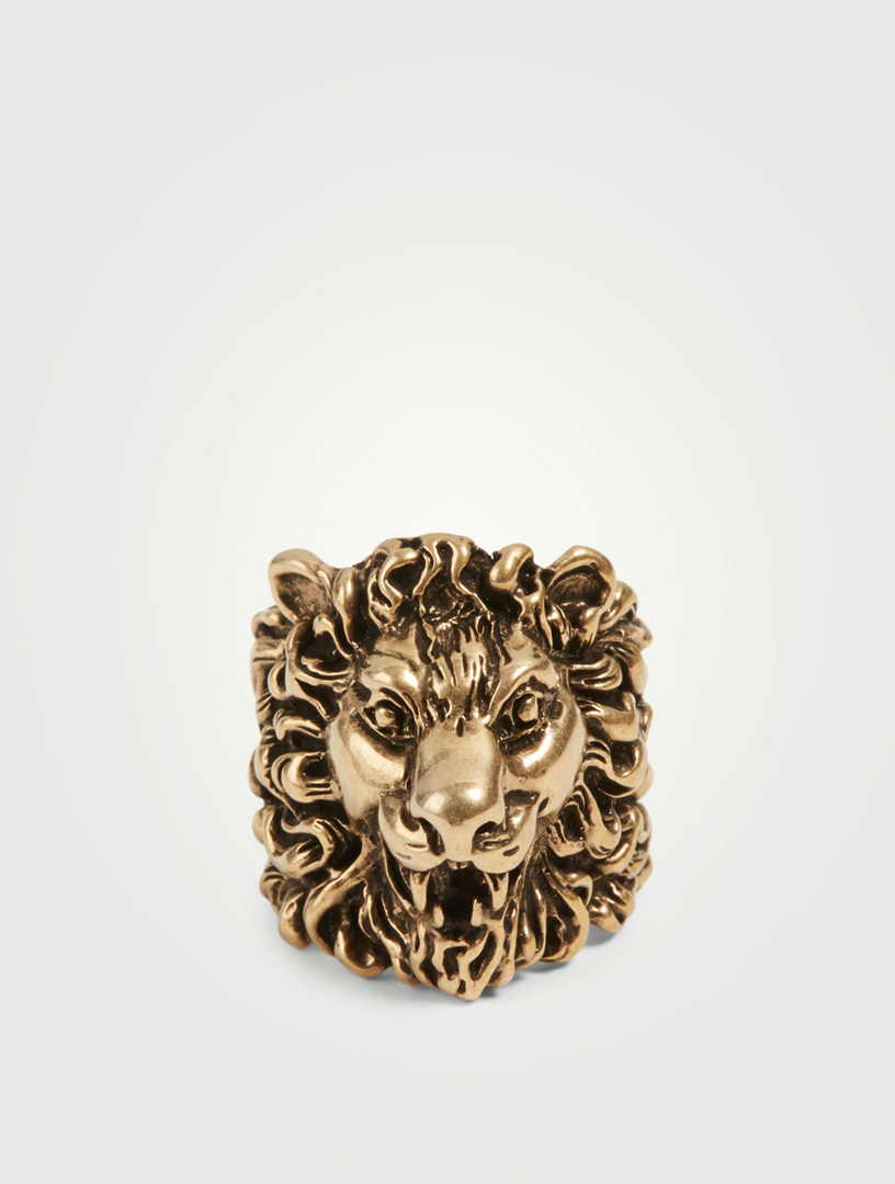 gucci lion ring men