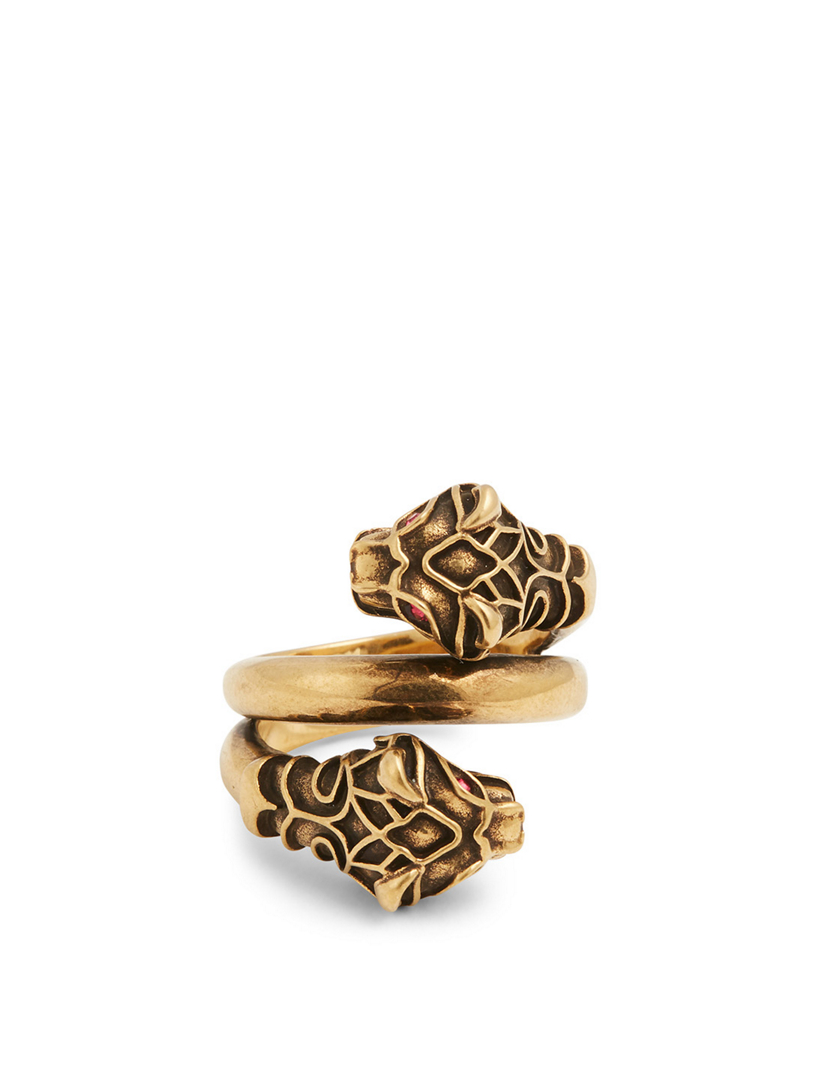 GUCCI Tiger Head Ring With Crystals | Renfrew Canada