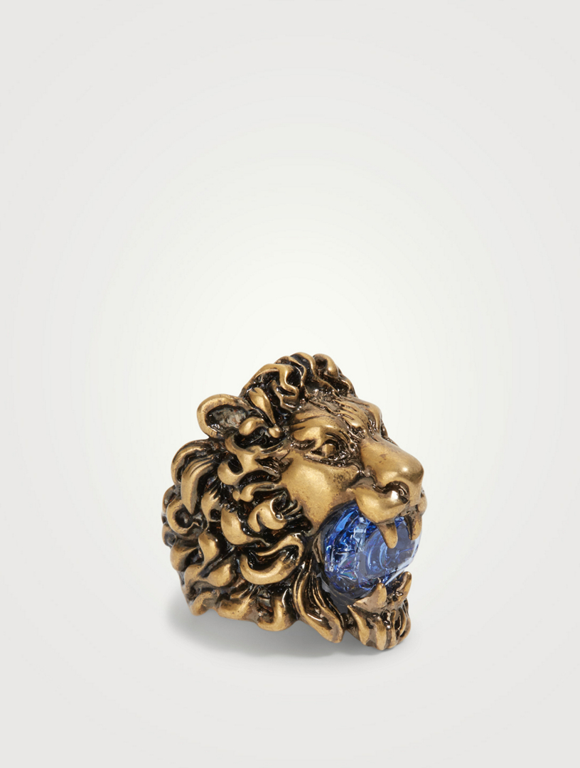 GUCCI Lion Head Ring With Crystal | Holt Renfrew Canada