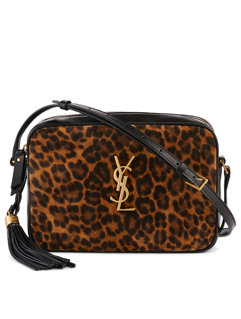 SAINT LAURENT Lou YSL Monogram Leather Camera Bag With Leopard Print Suede | Holt Renfrew