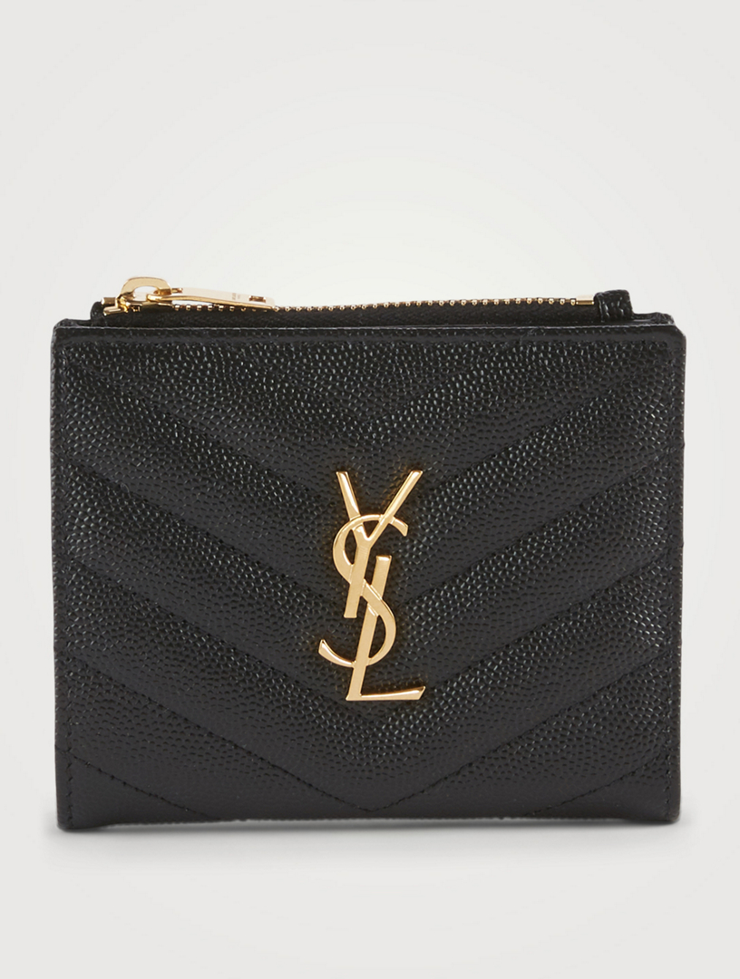 SAINT LAURENT YSL Monogram Leather Zipped Card Holder | Holt Renfrew Canada