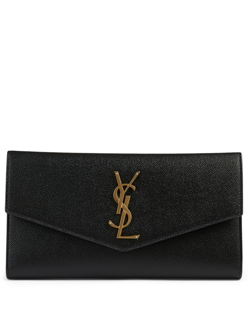 SAINT LAURENT Large Uptown YSL Monogram Leather Wallet | Holt Renfrew ...