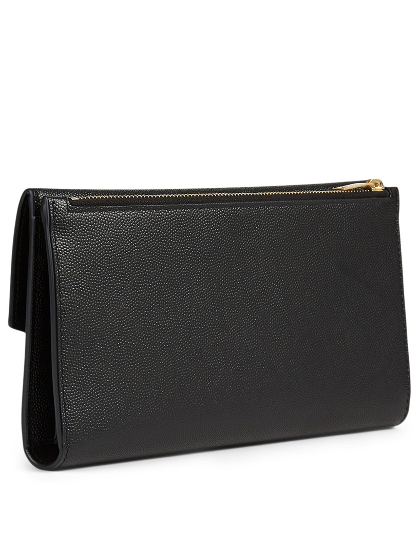 SAINT LAURENT Large Uptown YSL Monogram Leather Wallet | Holt Renfrew ...