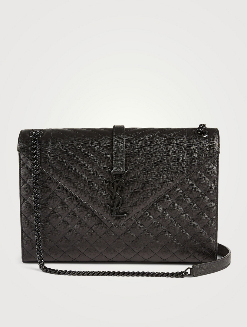 Ysl Monogram Envelope Bag Black | Paul Smith