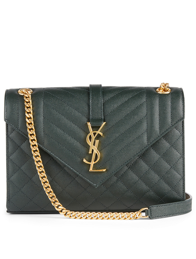 SAINT LAURENT Medium YSL Monogram Leather Envelope Bag | Holt Renfrew ...