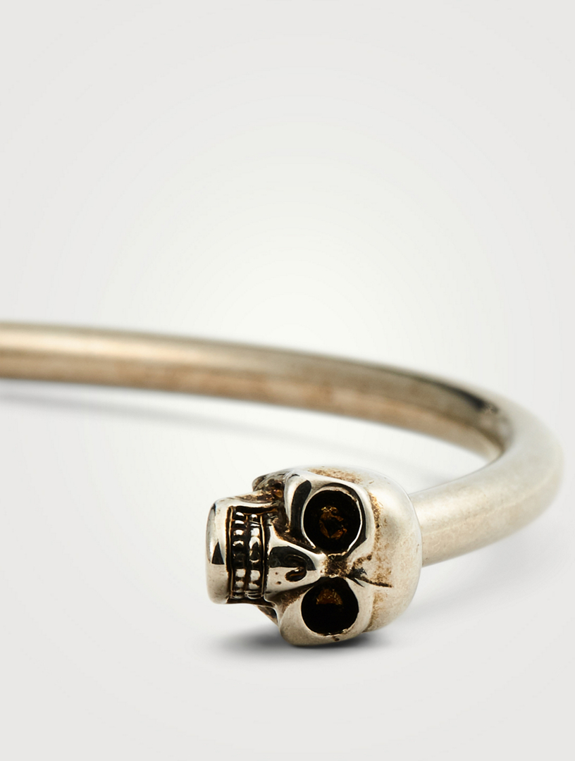 gold skull bangle bracelet