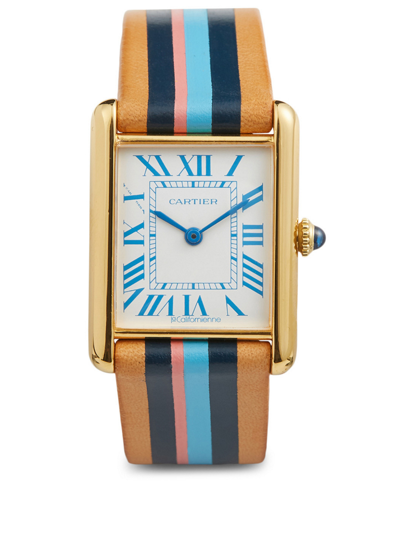 cartier tank green strap