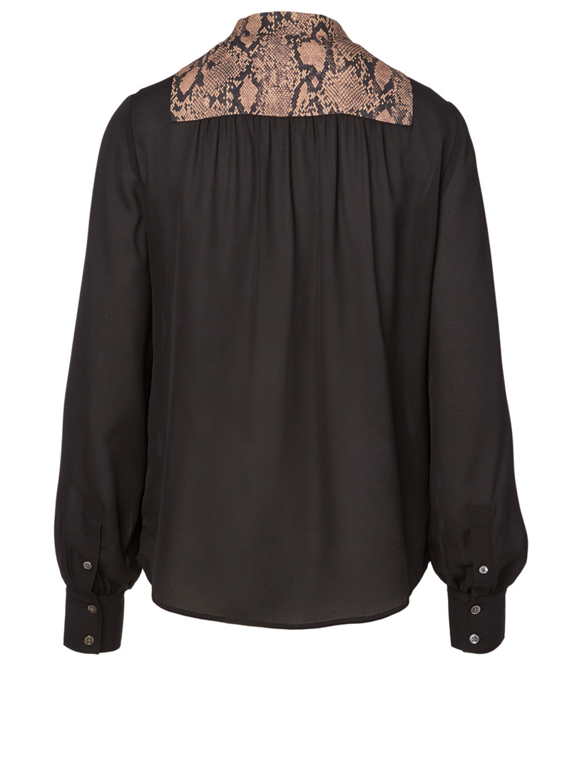 FRAME Silk Blouse In Python Print | Holt Renfrew Canada