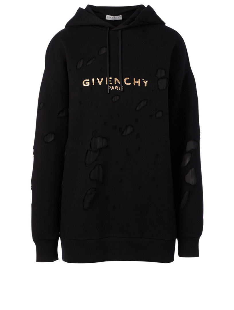 givenchy hole hoodie