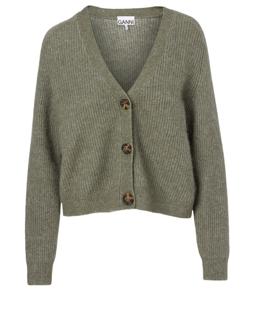 GANNI Alpaca And Wool Cardigan | Holt Renfrew Canada