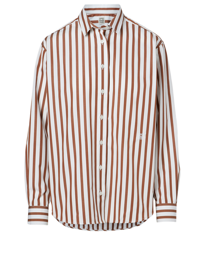 TOTÊME Capri Cotton Shirt In Stripe Print | Holt Renfrew Canada
