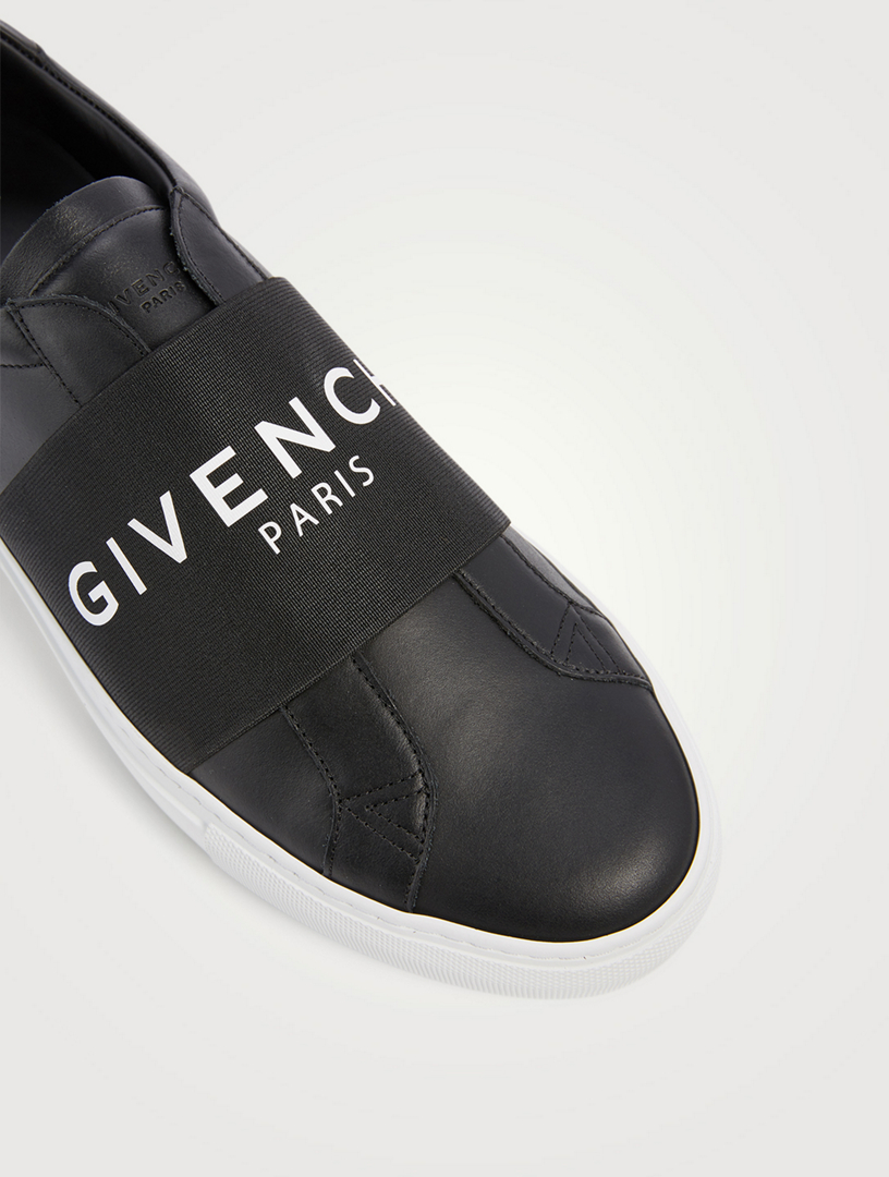 givenchy paris strap sneakers in leather