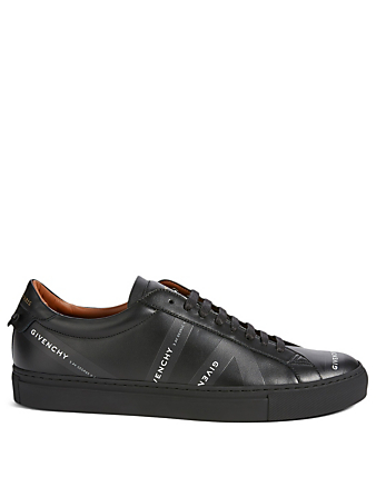 GIVENCHY Urban Street Leather Sneaker With Logo Tape | Holt 
