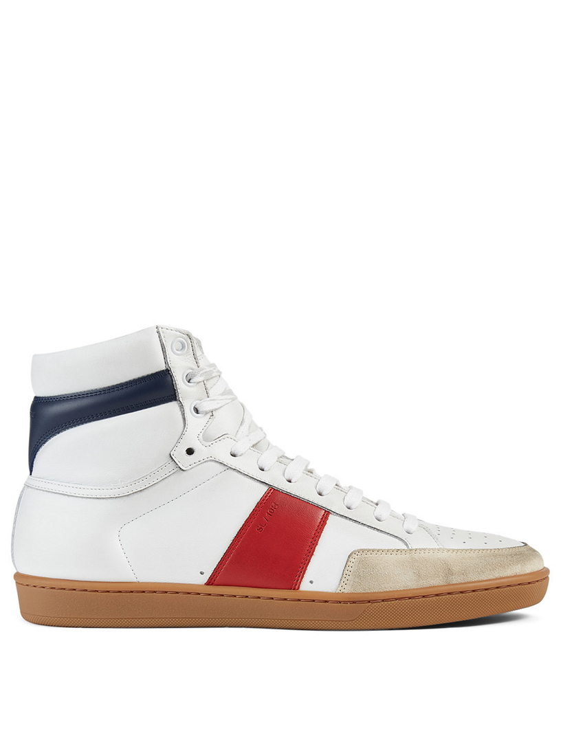 red saint laurent sneakers