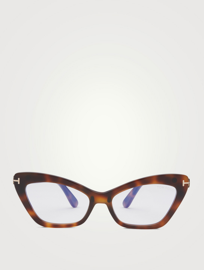 Tom Ford Lunettes De Vue œil De Chat A Verres Blue Block Et A Clips Aimantes Holt Renfrew Canada