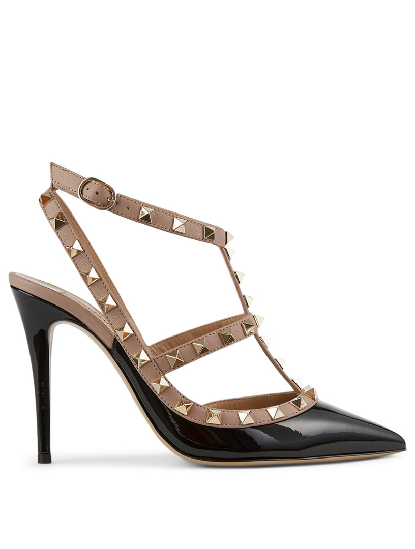 valentino rockstud patent leather heels