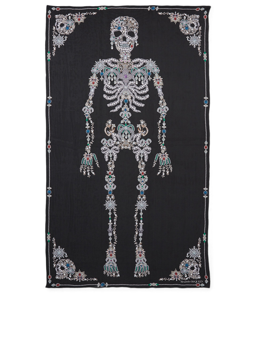 alexander mcqueen skeleton scarf