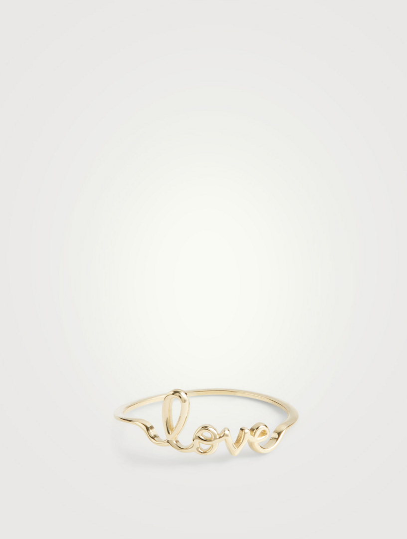 SYDNEY EVAN 14K Gold Small Pure Love Ring Women's Metallic