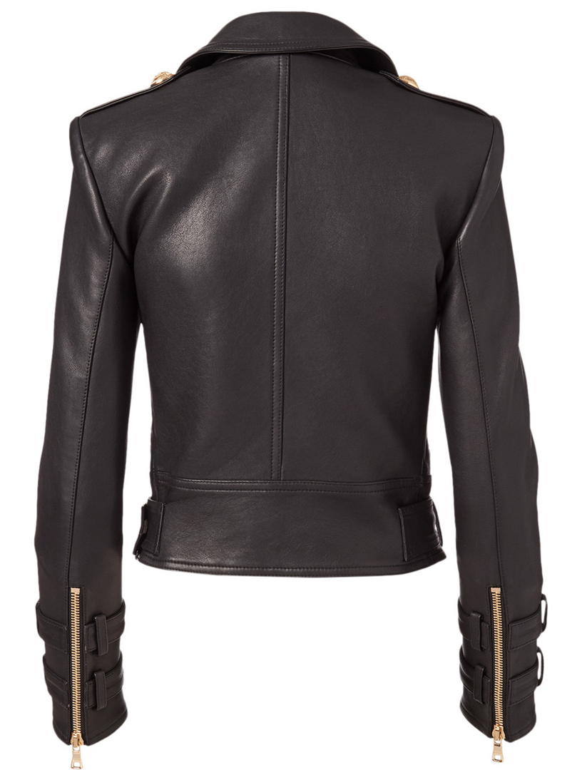 BALMAIN Leather Biker Jacket | Holt Renfrew Canada