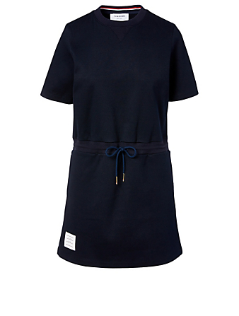 THOM BROWNE Robe tee-shirt en coton Femmes Bleu