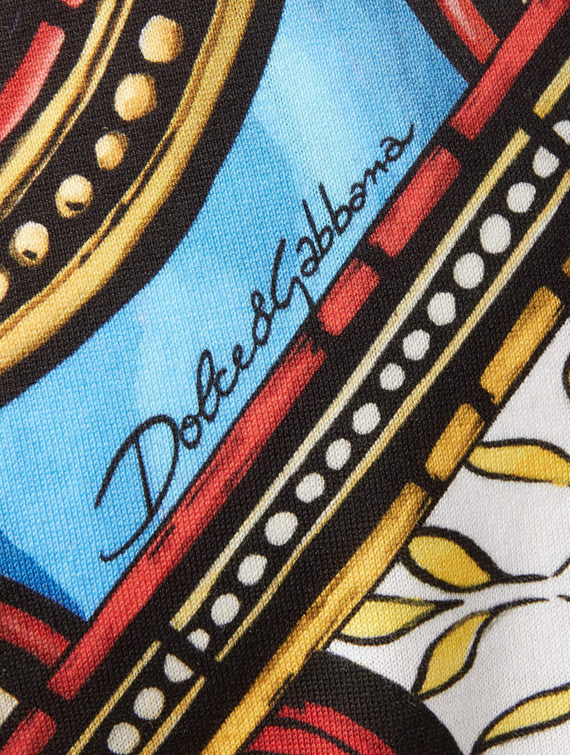 DOLCE & GABBANA Cotton T-Shirt With Stained Glass Print | Holt Renfrew  Canada