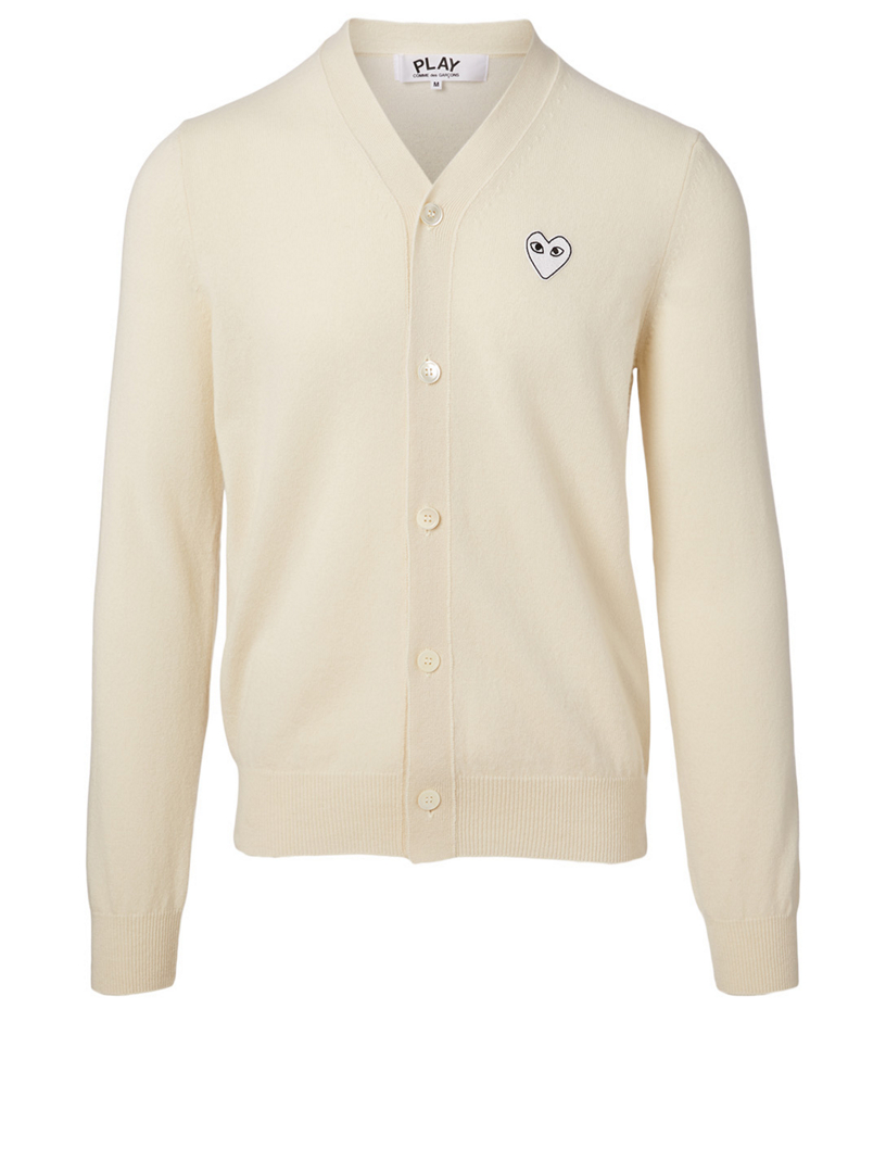 comme des garcons beige cardigan