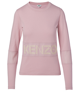 KENZO Tee-shirt à manches longues en mailles Femmes Rose