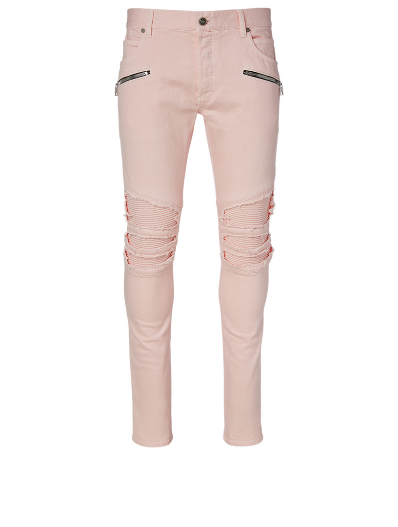 balmain pink jeans