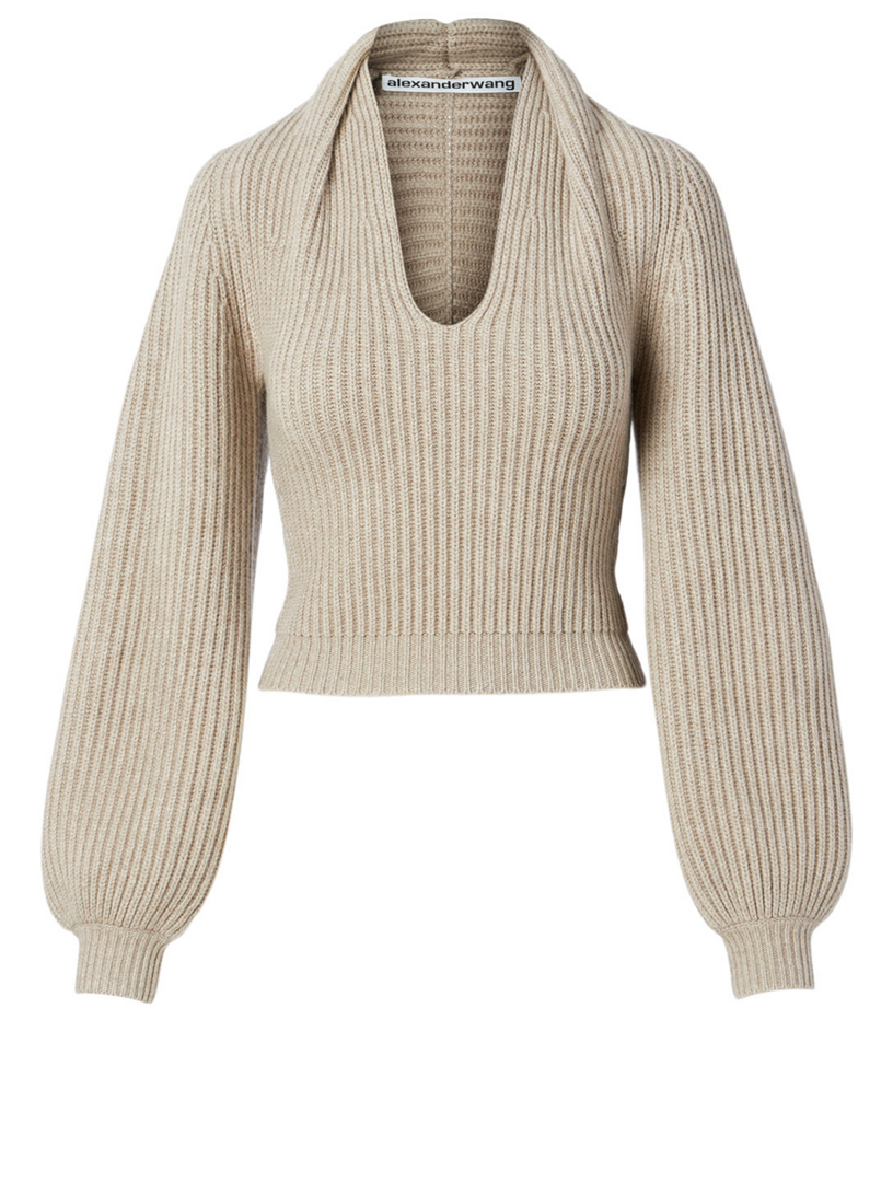 alexander wang zip shoulder cardigan